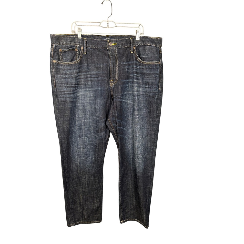 Lucky Brand 221 Original Straight Jeans Mens 42x30 Dark Wash Indigo Denim